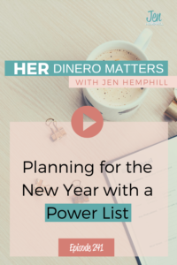 HDM 241: Planning for the New Year with a Power List